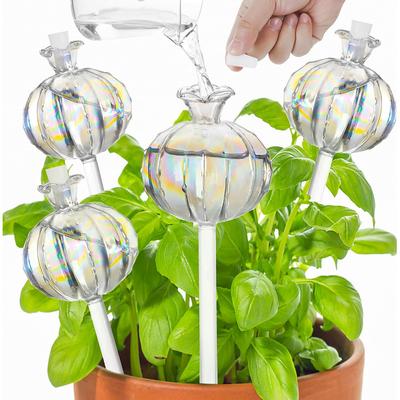 2pcs Plant Watering Globes Hand-Blown Plant Watering Devices, Self Watering Globes Watering Globes for Indoor Plants Cactus Plant Watering Bulbs