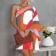 Women's Casual Dress Shift Dress Mini Dress White Orange Long Sleeve Floral Print Summer Spring One Shoulder Fashion Vacation Fall Dress Summer Dress Loose Fit 2023 S M L XL XXL