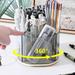 PRINxy Desk Pencil Pen Holder 5 Slots 360Â°Degree Rotating Pencil Pen Organizers for Desk Desktop Storage Stationery Supplies Organizer Cute Pencil Cup Pot Gray