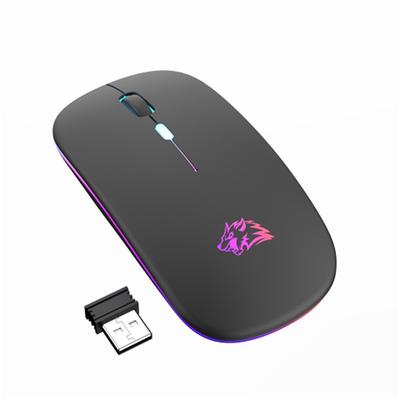 LED Wireless Mouse X15 Slim Rechargeable Wireless Mouse 2.4G Portable USB Optical Wireless Computer Mice with USB Receiver Adjustable DPI for Windows/PC/Mac/Laptop