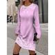 Women's Sweatshirt Dress Casual Dress Mini Dress Warm Active Outdoor Going out Weekend Crew Neck Print Paisley Ethnic Loose Fit Black Pink Blue S M L XL XXL