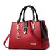 Women's Handbag Crossbody Bag Satchel Top Handle Bag PU Leather Daily Zipper Chain Solid Color Color Block Wine Black White