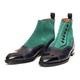 Men's Boots Button Boots Formal Shoes Dress Shoes Walking Business Casual British Daily Office Career PU Plush Height Increasing Mid-Calf Boots Zipper Black And White Dark Green Fall Winter