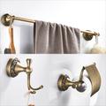 Bathroom Accessory Towel Ring/Toilet Paper Holder/Robe Hook Antique Brass Bathroom Single Rod Wall Mounted Carved Design