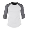 Men's T shirt Tee Long Sleeve Shirt Graphic Color Block Raglan Sleeve Crew Neck Casual Holiday 3/4 Length Sleeve Clothing Apparel Cotton Sports Fashion Lightweight Big and Tall
