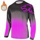 21Grams Men's Downhill Jersey Long Sleeve Mountain Bike MTB Road Bike Cycling Wine Red Yellow Red Gradient Wolf Bike Fleece Lining Breathable Moisture Wicking Quick Dry Polyester Sports Gradient Wolf