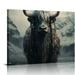 Nawypu Highland Cow Wall Art Cow Pictures Wall Decor Rustic Black and White Funny Highland Cow Wall Art Canvas Poster Farmhouse Longhorn Canvas Wall Art Decor Poster for Living Room Wall Art