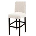 Stretch Bar Stool Cover Counter Stool Pub Chair Slipcover Black for Dining Room Cafe Barstool Slipcover Removable Furniture Chair Seat Cover Jacquard Fabric with Elastic Bottom