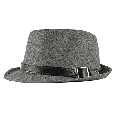 Men's Fedora Hat Brim Hat Black Brown Polyester Sports Outdoors Casual Simple Style Party / Evening Daily Holiday