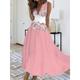 Women's Prom Dress Party Dress Wedding Guest Dress Long Dress Maxi Dress Light Pink White Pink Sleeveless Floral Print Summer Spring Fall V Neck Fashion Wedding Guest Evening Party Vacation 2023 S M