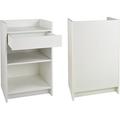 Well Top Melamine Wood Cash Register Stand With Drawer White