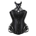 Women's Plus Size Corsets Halloween Waist Trainer Body Shaper Flower Sport Casual Punk Gothic Daily Going out Polyester Breathable Halter Neck Sleeveless Summer Spring Black Red