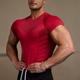 Men's Gym Shirt Sports T-Shirt Crew Neck Short Sleeve Sports Outdoor Fitness Cycling / Bike Gym Soft Quick Dry Plain Silver Black Activewear Fashion Sport