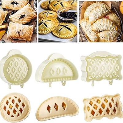 3pcs Classic Mini Hand Pie Molds One Press Autumn Cottage Pie Set Dough Presser Pocket Pie Molds For Halloween Christmas Various Themed Party Fall Hand Pie Molds