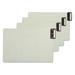 ZQRPCA 100% Recycled End Tab Pressboard File s Vertical Metal Tab Extra Wide Legal Size Gray/Green 50 per Box (63235)