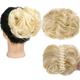 Messy Curly Wavy Hair Bun Claw Clip In Tousled Updo Hair Extensions Curly Wavy Synthetic Hair Bun Scrunchie Hair Piece