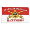 2but 5th Cavalry 1st Battalion Flag Black Knights flags CAV US Army Military Flags Polyester 3x5 FT Indoor Outdoor Banner