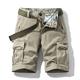 Men's Cargo Shorts Bermuda shorts Hiking Shorts Multi Pocket Plain Sports Outdoor Streetwear Cargo Shorts Shorts ArmyGreen Khaki