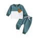 Unisex Kids Sweatshirts and Sweatpants Set Color Block Hoodie Long Sleeve Sweatshirt + Pants Fall Winter Sweatsuit Outfits Set 2 Piece Outfits for Boys Girls