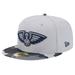 Men's New Era Gray Orleans Pelicans Active Color Camo Visor 59FIFTY Fitted Hat
