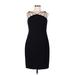 Evan Picone Cocktail Dress - Party High Neck Sleeveless: Black Print Dresses - Women's Size 8