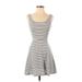 Divided by H&M Casual Dress - Mini: White Stripes Dresses - Women's Size 2