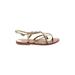 Sandals: Gold Solid Shoes - Women's Size 38 - Open Toe