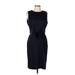 Ann Taylor Casual Dress - Sheath: Blue Solid Dresses - Women's Size 10