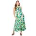 Plus Size Women's Halter Maxi Dress by Catherines in Aqua Sea Floral (Size 5X)
