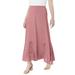 Plus Size Women's Ultrasmooth® Fabric Lace Maxi Skirt by Roaman's in Desert Rose (Size 18/20)
