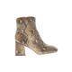 Sam Edelman Boots: Gold Snake Print Shoes - Women's Size 9 1/2 - Almond Toe