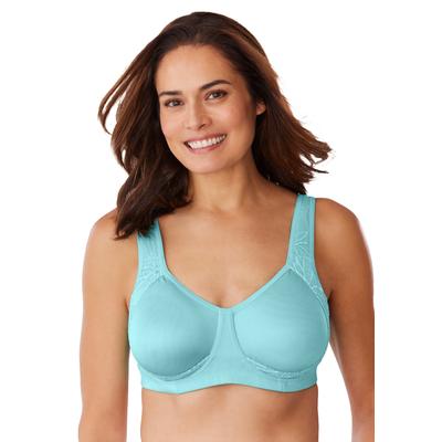 Plus Size Women's Lace Out Wire Bra by Comfort Choice in Pale Ocean (Size 54 C)