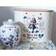 Alice in wonderland flamingo mad hatters tea party we're all mad here pink vintage hearts inspired box bread bin & Kilner cookie jar