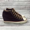 Converse Shoes | Converse Chuck Taylor All Star Lux Hidden Wedge Purple/Plum Suede Sneakers, Sz 9 | Color: Purple | Size: 9