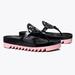 Tory Burch Shoes | New Tory Burch Miller Cloud Lug Sandal, Black Patent Leather Pink Sandels, Beach | Color: Black/Pink | Size: 8