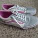 Vans Shoes | Girls White/Silver/Pink Vans Tie Shoes, Size 6 | Color: Pink/Silver | Size: 6g