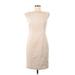 H&M Casual Dress - Party Crew Neck Sleeveless: Tan Print Dresses - Women's Size 10