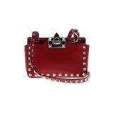 Valentino Leather Shoulder Bag: Red Solid Bags