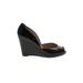 KORS Michael Kors Wedges: Black Solid Shoes - Women's Size 8 1/2 - Peep Toe