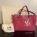 Coach Bags | Coach East West Pink Patent Leather Gallery Tote W/ Dust Bag And Box | Color: Pink | Size: Os