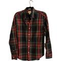 J. Crew Shirts | J. Crew Secret Wash Organic Cotton Poplin Shirt Size Medium | Color: Black/Red | Size: M