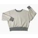 Adidas Tops | Adidas Crop Top Sweatshirt Sweater Off White With Gray Trim Women’s Medium | Color: White | Size: M
