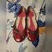 Kate Spade Shoes | Kate Spade Ballet Flats Used Well Loved..Size 7 Made In Italy | Color: Black/Red | Size: 7