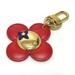 Louis Vuitton Accessories | Auth Louis Vuitton M67299 Flower Porte Cles Vivienne Flower Bag Charm Key Holder | Color: Pink/Red | Size: Length: 4.7inch