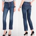 J. Crew Jeans | J. Crew Straightaway Ankle Crop Jeans Size 30 Exposed Button Fly F6053 | Color: Blue | Size: 30