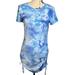 Pink Victoria's Secret Dresses | New Pink Victoria's Secret Blue Tie Dye T Shirt Casual Dress Ruched Side Size M | Color: Blue/White | Size: M