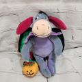 Disney Other | Disney Eeyore Mini Beanbag Plush 6" Halloween Bat Holding Pumpkin Treat Bucket | Color: Black/Blue | Size: Os