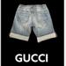 Gucci Bottoms | Authentic Gucci Soft Denim Jeans Shorts Sz 24 Months Can Be Used Up To 4t | Color: Blue | Size: 24mb