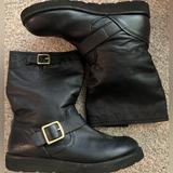 Coach Shoes | Coach Kenna Nappa Black Soft Leather Harness Motorcycle Boots Size 9 1/5 B | Color: Black | Size: 9.5