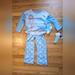 Disney Pajamas | Disney Frozen Elsa Ruffle Pajamas 3 Piece Set Slipper Socks Girls X-Small 4/5 | Color: Blue/White | Size: Xsg